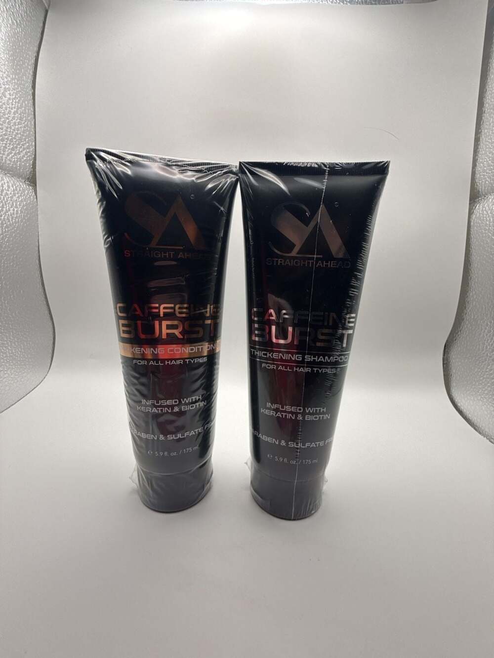 Straight Ahead Caffeine Burst Thickening Shampoo and Conditioner Set